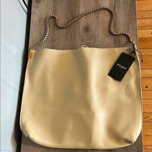 NWT Saint Laurent Paris Cream Leather Tote